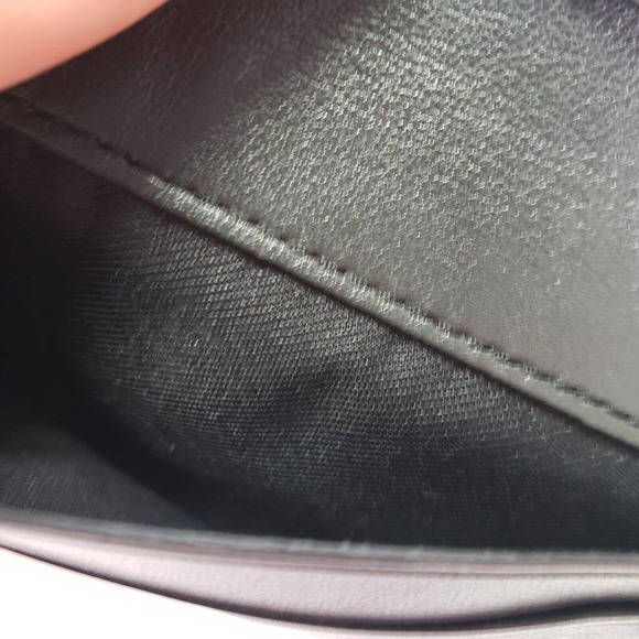 Coach Men's Black Gray Leather Small Bifold Wallet Card Holder Compact Unisex - Picture 6 of 9